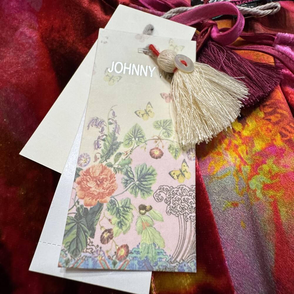 Johnny Was Velvet Floral Mini Shift Dress Size Large New $270‎ - Picture 7 of 11